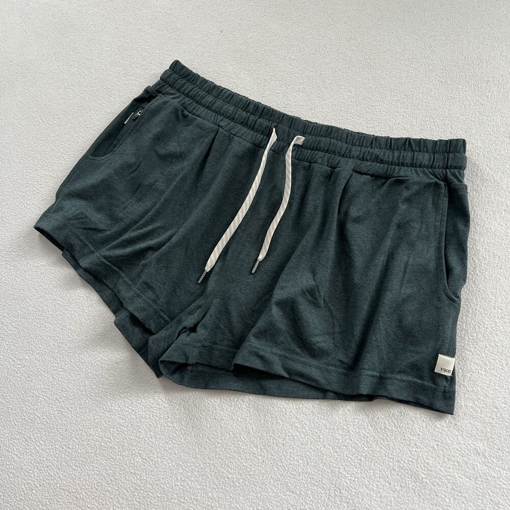 Vuori Women Green Heather Drawstring Athletic Halo Performance Short VW339 L - Picture 2 of 7